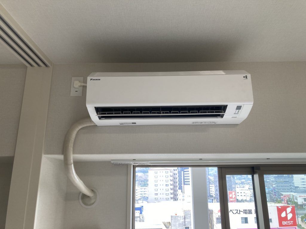 エアコン新設　14畳用　ダイキンS405ATEP-W　北九州市戸畑区