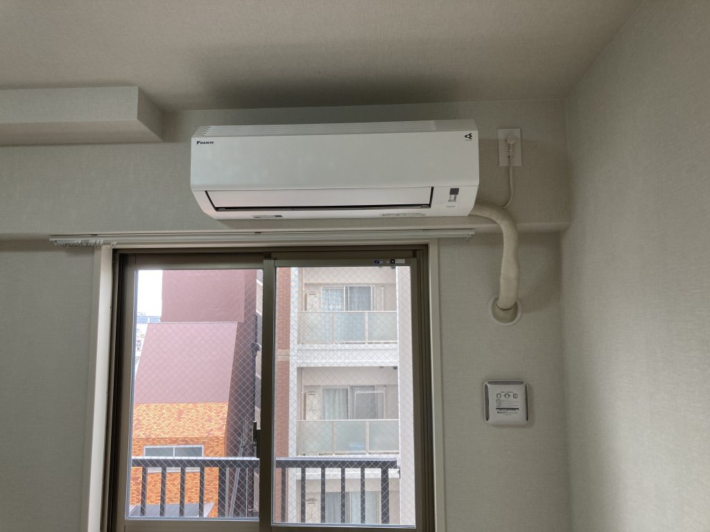 エアコン新設　6畳用　ダイキンS225ATES-W　北九州市戸畑区