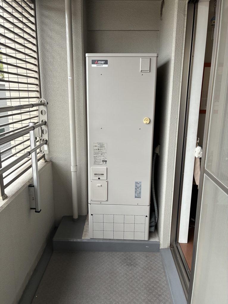 電気温水器取替　三菱電機370Lフルオート　北九州市小倉北区
